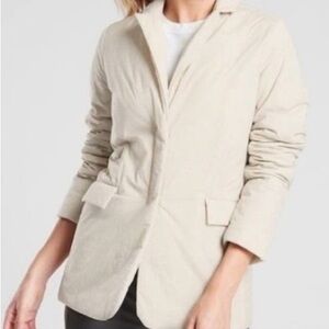 Athleta Evolution Puffer Primaloft Blazer Beige XL